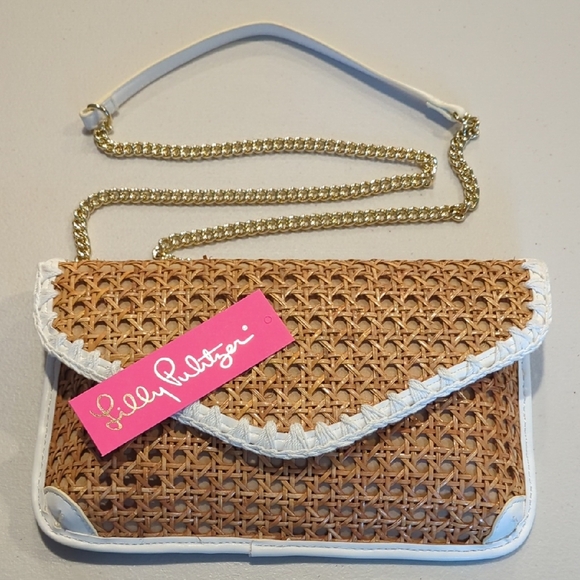 Lilly Pulitzer Handbags - NWT Lilly Pulitzer St. Bart's Cane Clutch